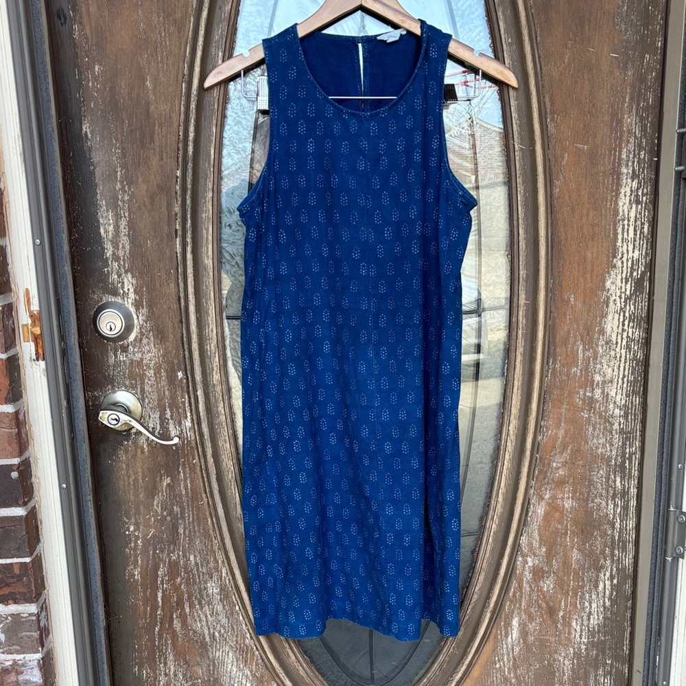 Eileen Fisher 100% Organic Cotton Denim Dress! Size Small